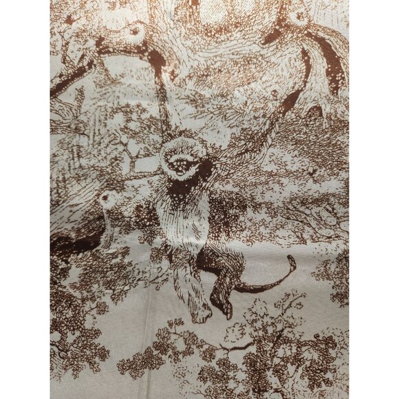 Scarf Brown & Beige Animal Wildlife Print Luxury Large 35" Square Accessory - Picture 8 of 15